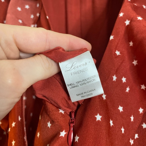 Lovers + Friends | small red star print romper dress - Picture 4 of 6